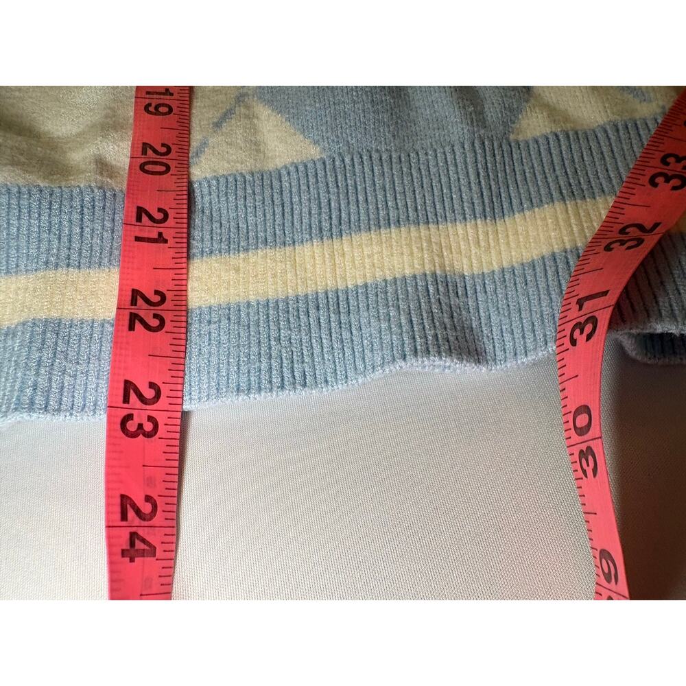 Her Universe Disney Cinderella Jaq Gus Argyle Knit Cardigan Sweater Light Blue - Picture 8 of 9